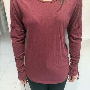 BKE Maroon Long Sleeve Blouse